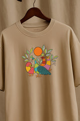 Peacocks | Gond Style - Oversized Unisex T-shirt